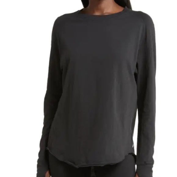 🐨EUC - ZELLA RELAXED WASH LONG SLEEVE SLUB TEE - Picture 1 of 15